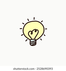Vector art glowing bulb