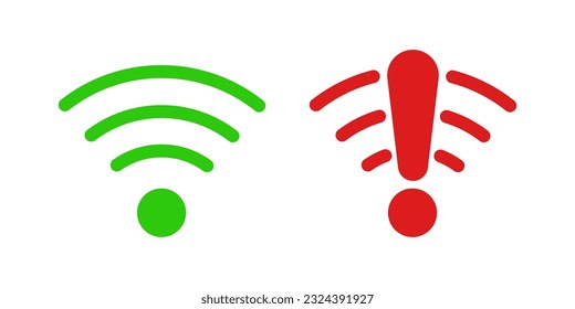 Vector art of good network and bad network, icon and graphic design, suitable for logo, web, and applications