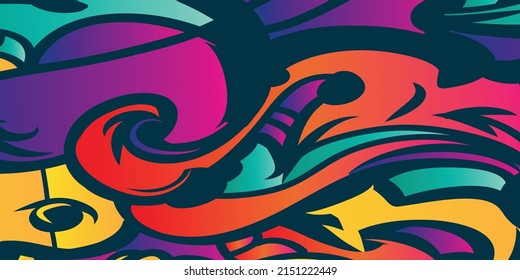 Vector Art Graffiti Abstract Background