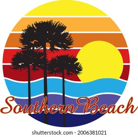 Vector Art Graphic Design Summer Beach Logo