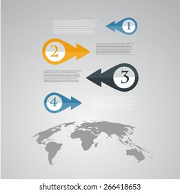 Vector art graphic illustration of arrows