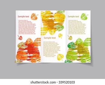 Vector art graphic illustration of autumn brochure