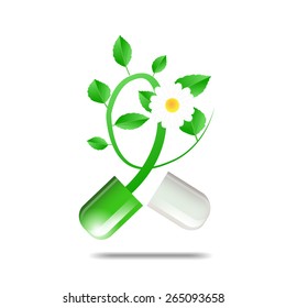Vector art graphic illustration of colour capsules