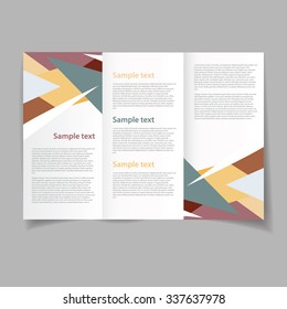 Vector art graphic illustration of colour template editable brochure