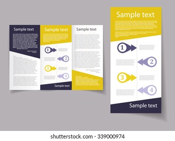 Vector art graphic illustration of editable brochure
