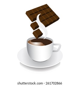 Vector art graphic illustration of hot chocolate