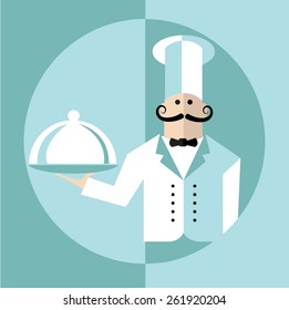 Vector art graphic illustration of restaurant menu