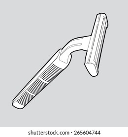 Vector art graphic illustration of shaving razor