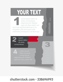 Vector art graphic illustration of vintage leaflet