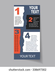 Vector art graphic illustration of vintage leaflet