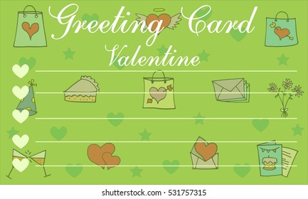 Vector art of greeting card