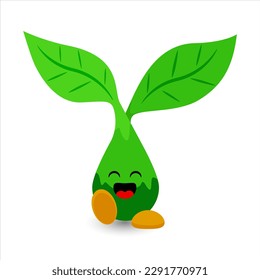 Vector art of growing buds, doodle cartoon, vector illustration, flat design