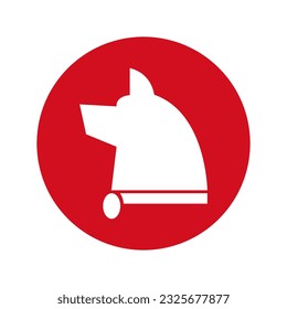 Vector art of guard dog, icon and graphic design, suitable for web logos and applications