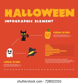 Vector Art Halloween Infographic Style