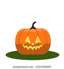 Vector Art Halloween pumpkin head