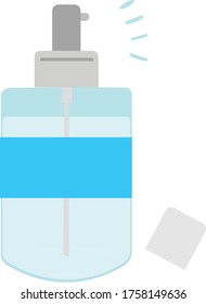 vector art hand spray alcohol 