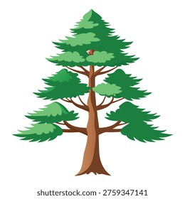 Vector art of a hardy pine for nature designs