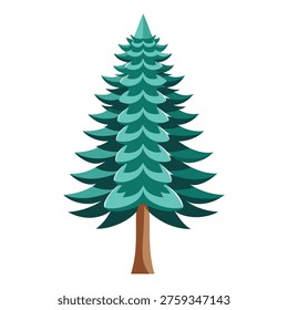 Vector art of a hardy pine for nature designs