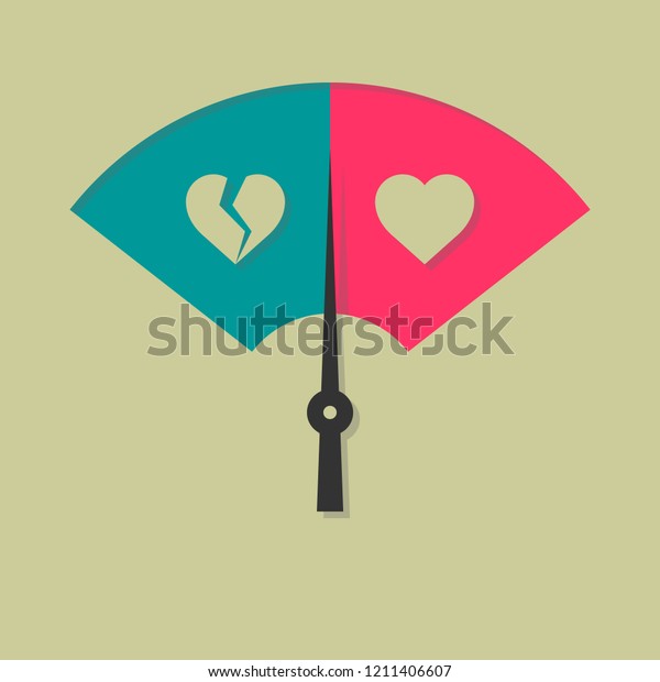 Vector Art Hate Love Meter Stock Vector (Royalty Free) 1211406607 ...