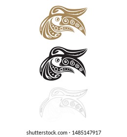 vector art head tocan bird