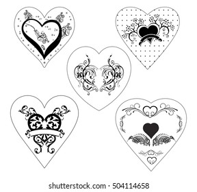 Vector Art of Heart Set