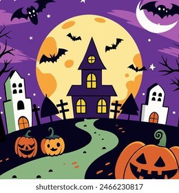 Arte vectorial de alta calidad de fondo de halloween