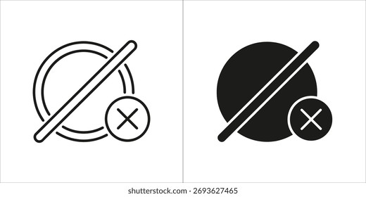 Vector art of icon showing a circle with a line through it