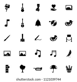 vector art icons. graphic design concept - drawing and painting tools, illustrations sign symbols