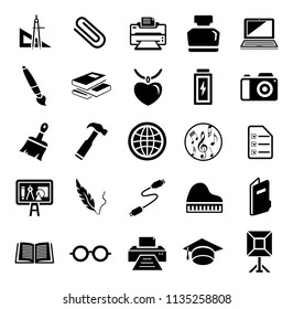 vector art icons. graphic design concept - drawing and painting tools, illustrations sign symbols