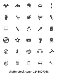 vector art icons set, education and school symbols - graphic illustrations