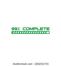 vector art illustration 99% percentage
