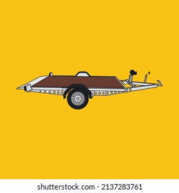 Vektorgrafik-Illustration von Kraftfahrzeuganhängern