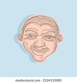 Vector art  Illustration Cartoon Ancient Greek mask. Great for art poster. For a theatrical or ancient Greek event. 