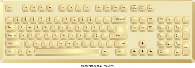 vector art illustration of a computer's keyboard