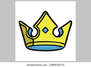 vector art illustration of a crown