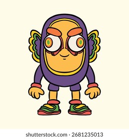 Ilustración de Arte vectorial de personajes de dibujos animados lindos