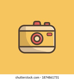 vector art illustration design, elegant analog camera