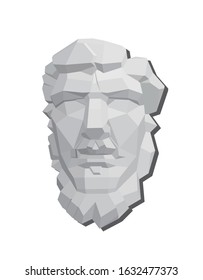 Vector art illustration design, poster, illustration of Alexandria cut face plaster
