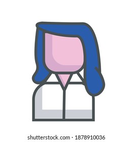 diseño de ilustraciones de arte vectorial, mujer trabajadora con ropa limpia