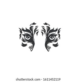 ilustración vectorial del tigre ocular