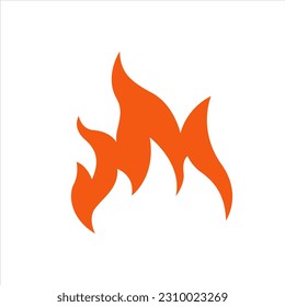 Vector art illustration of flame, icon and graphic design, flat design
