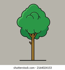 Árbol verde de ilustraciones de arte vectorial 