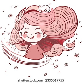 Vector art illustration happy kid eps 10