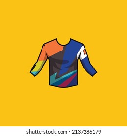 Vektorgrafik eines Off-Road-T-Shirts. Geländeausrüstung