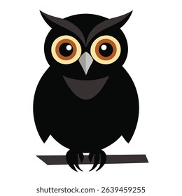 Vector art illustration of an owl bird