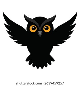 Vector art illustration of an owl bird
