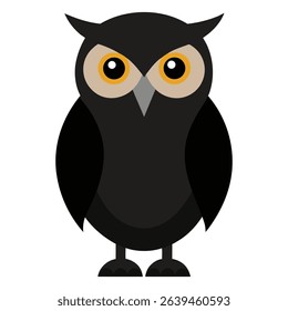 Vector art illustration of an owl bird