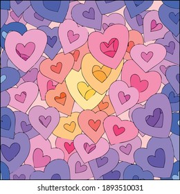 Vector art illustration pattern of a very beautiful heart