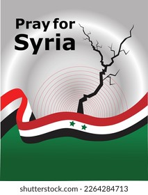 ilustración de vectores rezando por el terremoto de Siria
