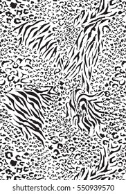 vector art illustration printing wild animal pattern background.modern leopard textile pattern 